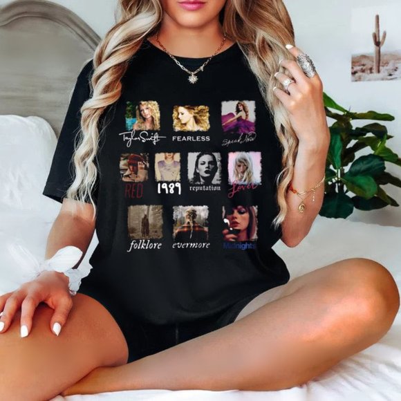Mimi2B Tops - The Eras Tour Shirt, Taylor Album Shirt, Swiftie Merch, Taylor Concert